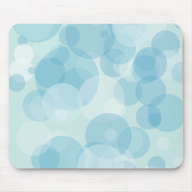 Blue Bubbles Mouse Pad (Front)