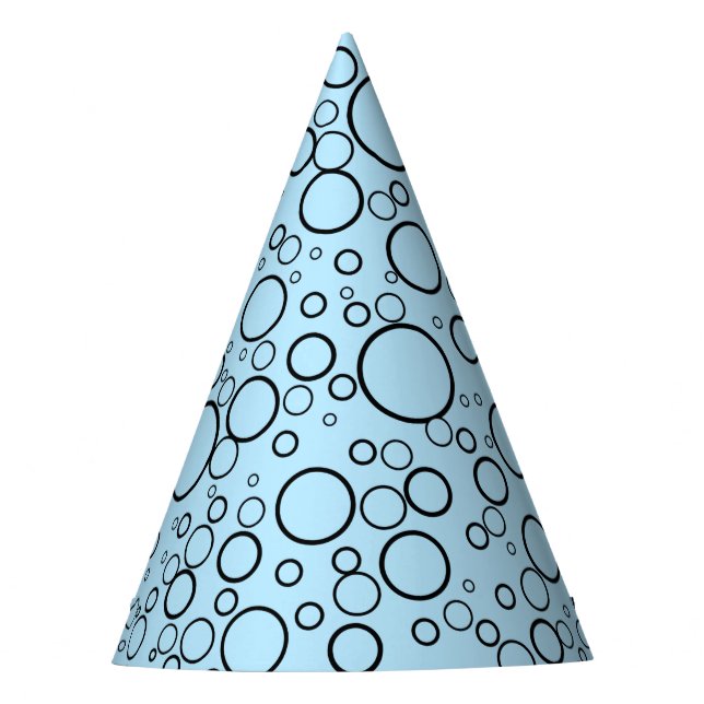 Blue Bubbles Party Hat (Front)