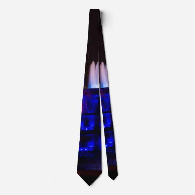 Blue Buckingham Fountain Neck Tie (Front)