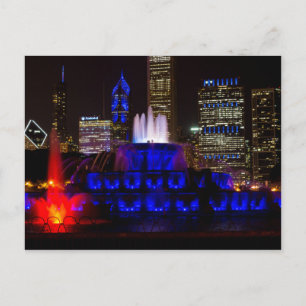 Blue Buckingham Fountain Postcard