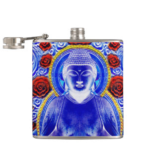 Blue Buddha Hip Flask