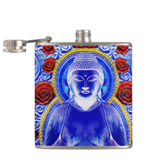 Blue Buddha  Hip Flask