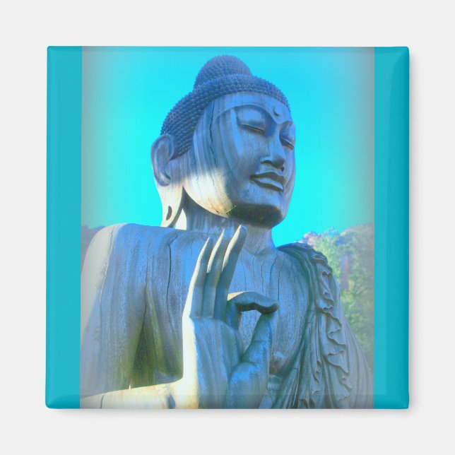blue buddha magnet (Front)