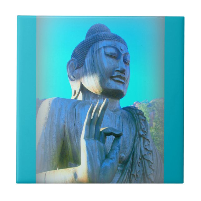 blue buddha tile (Front)