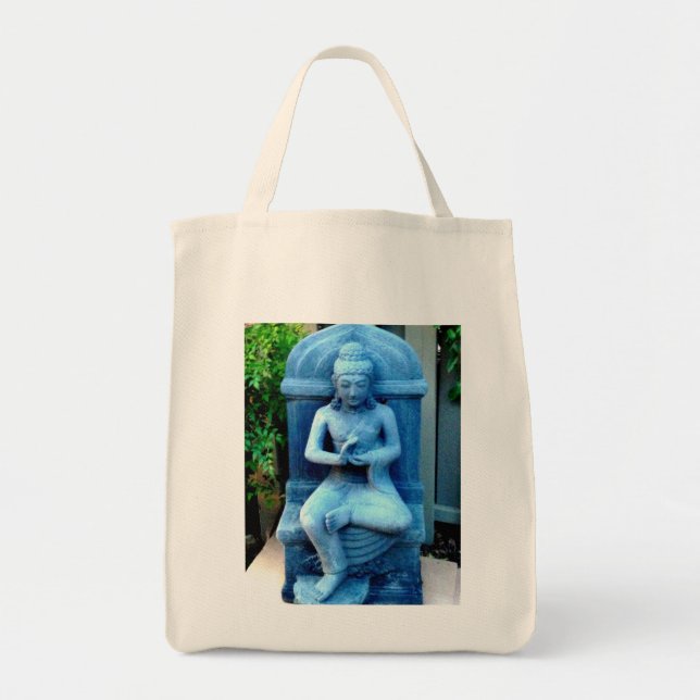 Blue Buddha Tote Bag (Front)