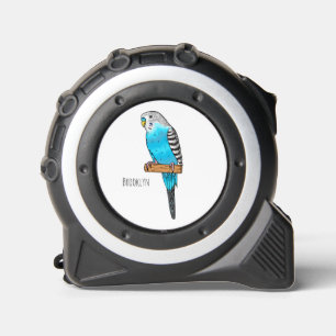 Blue budgerigar bird cartoon illustration 1