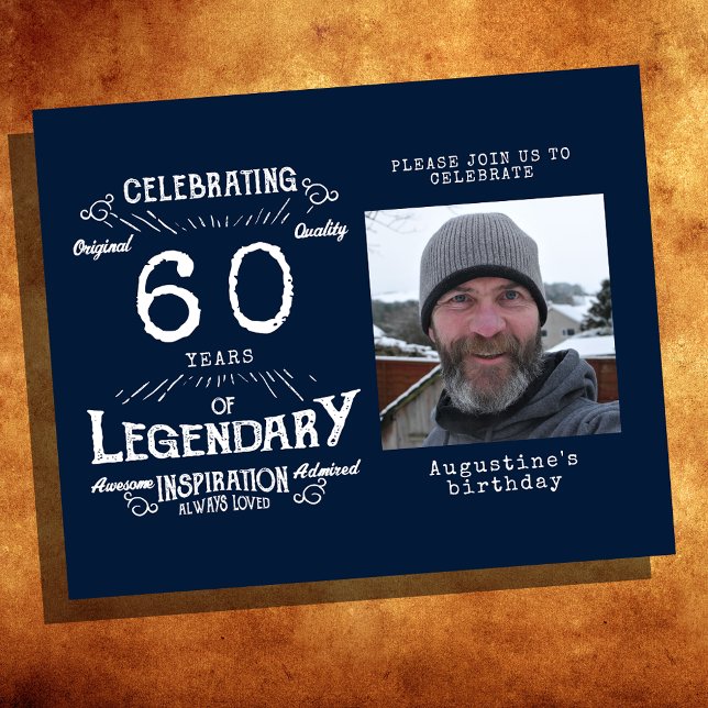 Blue Budget 60th Birthday Invitation Flyer (Creator Uploaded)