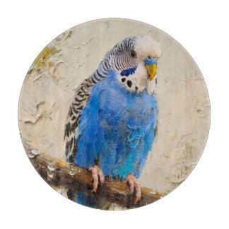 Blue Budgie Cutting Board