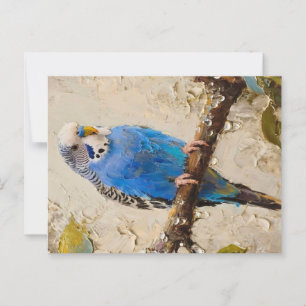 Blue Budgie Postcard