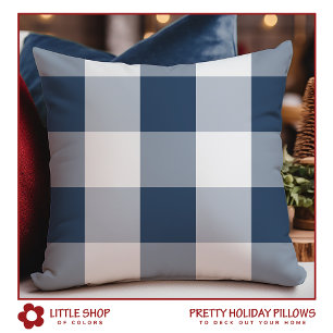 Blue Buffalo Check Christmas Cushion