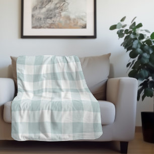 Blue Buffalo Check Modern Farmhouse Sherpa Blanket