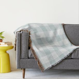 Blue Buffalo Check Modern Farmhouse Throw Blanket