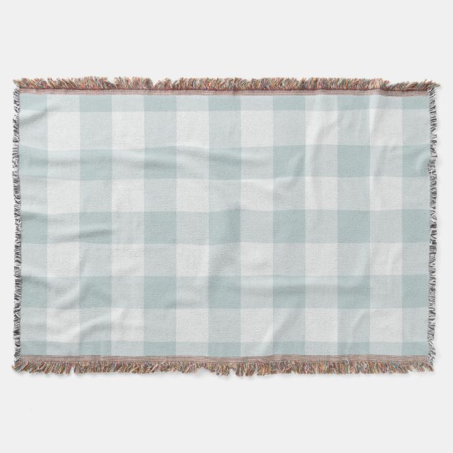 Blue Buffalo Check | Modern Farmhouse Throw Blanket (Front)
