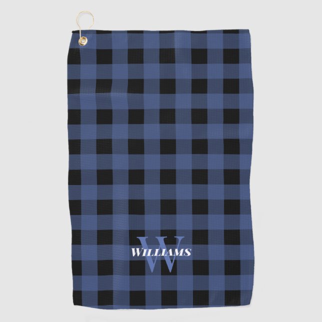 Blue Buffalo Check Name & Initial Golf Towel (Front)