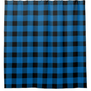 Blue Buffalo Country Lumberjack Plaid Shower Curtain