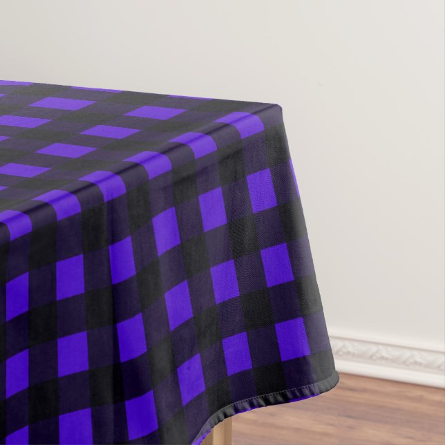 Blue Buffalo Large Plaid Tablecloth (In Situ)