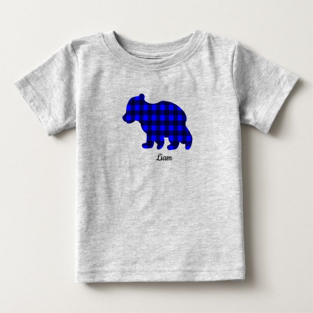 Blue Buffalo Plaid Baby Shirt (Front)