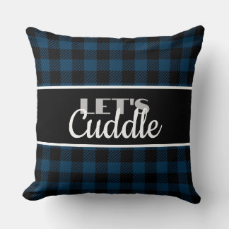 Blue Buffalo Plaid Cuddle Cushion