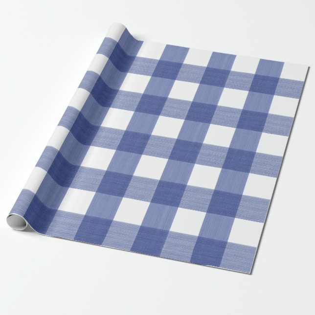 Blue Buffalo Plaid paper (Unrolled)