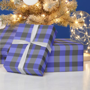 Blue Buffalo Plaid  Wrapping Paper