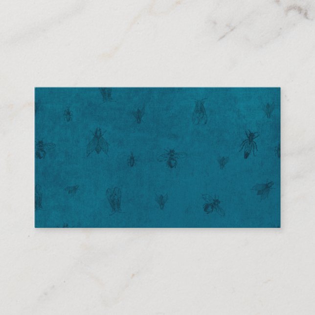 Blue Bug Background Business Card (Front)