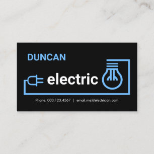 Blue Bulb Plug Wiring Circuit Business Card