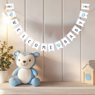 Blue Bunny Baby Shower  Bunting
