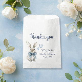 Blue Bunny Baby Shower Favour Bags