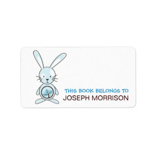 Blue Bunny Bookplates Labels
