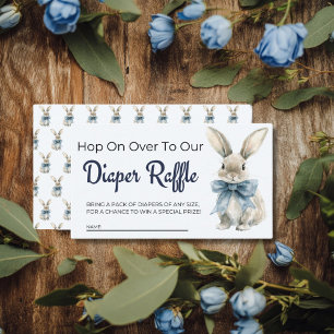 Blue Bunny Diaper Raffle  Enclosure Card