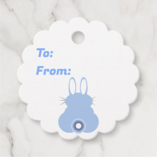 Blue Bunny Favour Tags