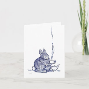 Blue Bunny Get Well card