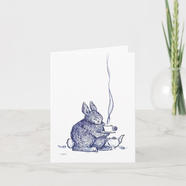 Blue Bunny Get Well card (Front)