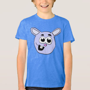 Blue Bunny Head Tri-Blend Shirt