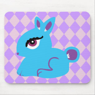 Blue Bunny Mouse Pad