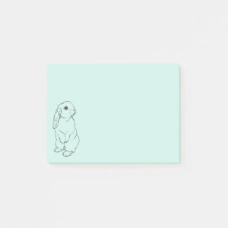 Blue Bunny Post-It Note Pad
