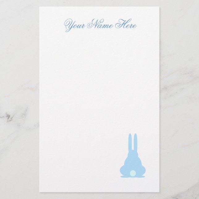 Blue Bunny Stationery (Front)