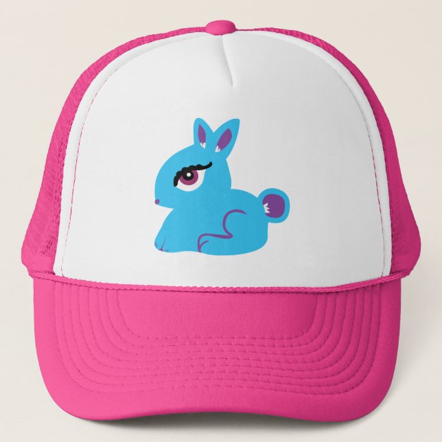 Blue Bunny Trucker Hat (Front)