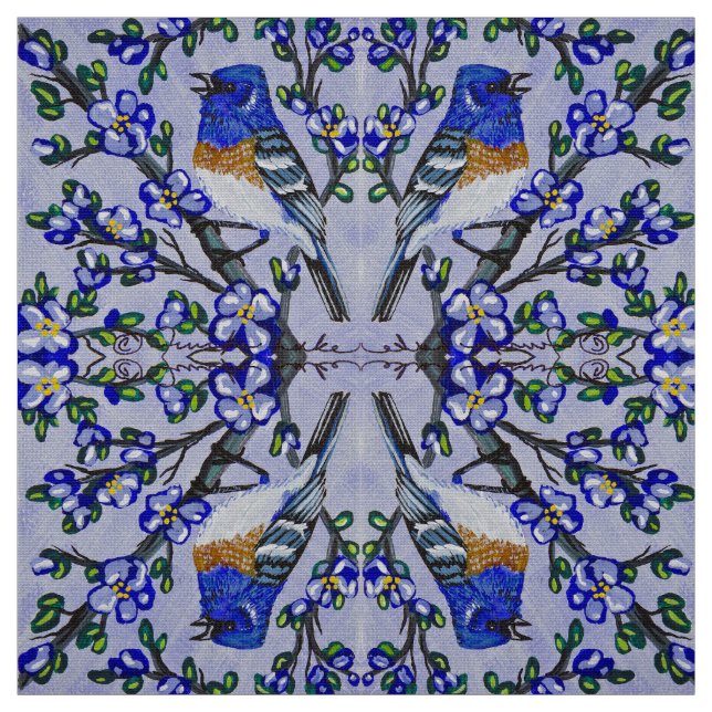 Blue Bunting Fabric (Swatch)