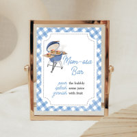 Blue Burger BBQ Baby Shower Mum Osa Bar