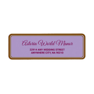 Blue Burgundy Gold Blush Wedding address