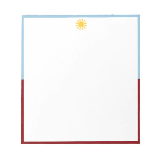 Blue Burgundy Sunburst Notepad