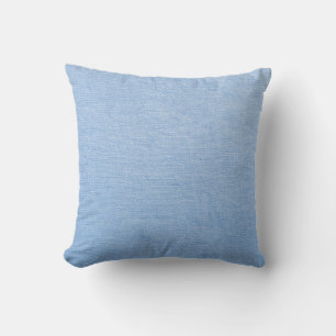Blue burlap linen pillow