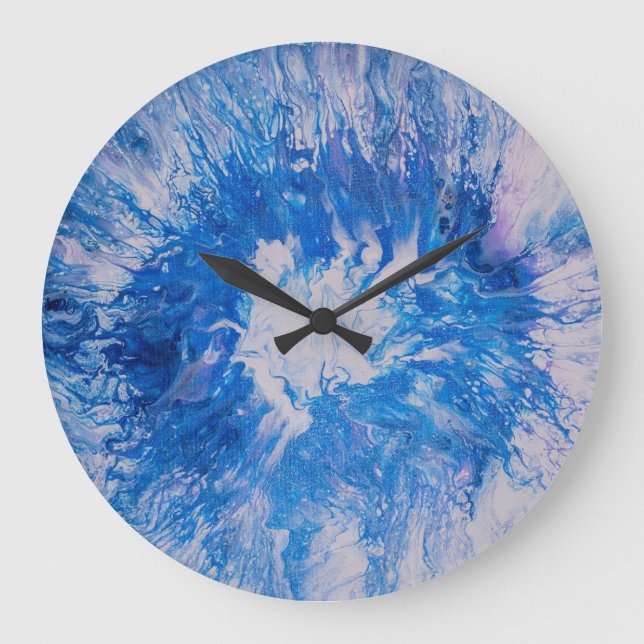 Blue Burst Large Clock (Front)