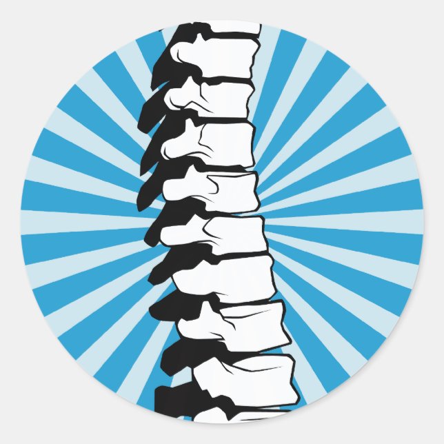 Blue Burst Spine Stickers (Front)