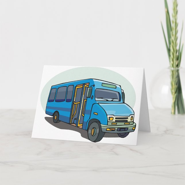 Blue Bus Greeting Cards (Creator Uploaded)