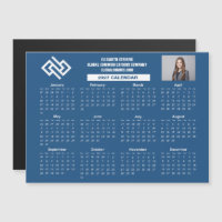 Blue Business 2027 Calendar Custom Company Magnet