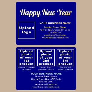 Blue Business Brand on New Year Rectangle