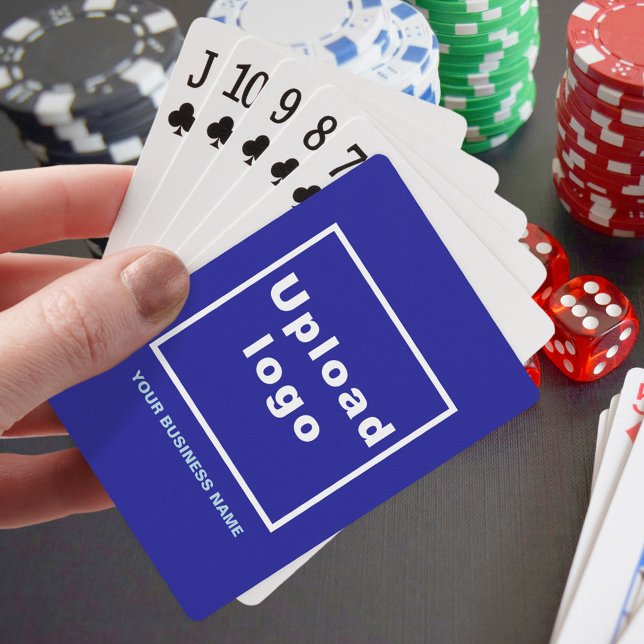 Blue Business Brand on Playing Cards (Blue business brand on playing cards)