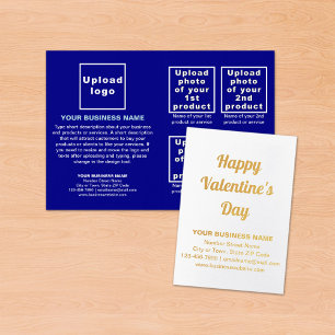 Blue Business Brand on Valentine Foil Card